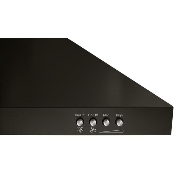 Whirlpool® Hotte de cuisinière contemporaine murale en acier inoxydable noir - 30 po WVW53UC0HV