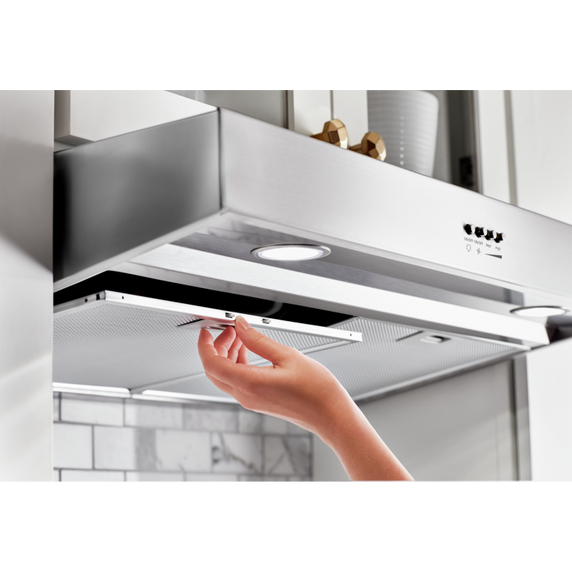 Hotte de cuisinière avec filtres à graisse lavables au lave-vaisselle - 24 po WVU37UC4FS