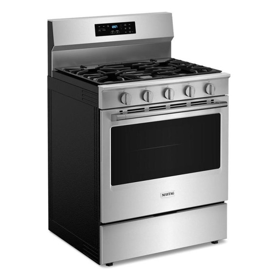 Maytag® Cuisinière au gaz à convection avec friture et cuisson à air sans préchauffage - 30 po - 5 pi cu MFGS6030RZ