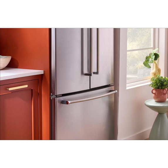 Kitchenaid® Réfrigérateur à portes françaises à profondeur de comptoir et distributeur intérieur de 20 pi cu, 26 po KRFC136RPS