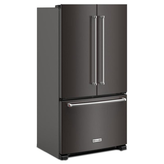 Kitchenaid® Réfrigérateur à portes françaises à profondeur de comptoir et distributeur intérieur 20 pi cu, 26 po KRFC136RBS
