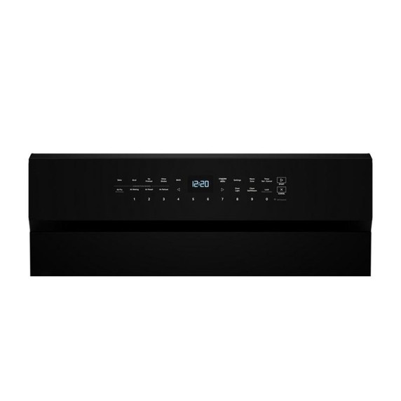 Whirlpool® Cuisinière électrique intelligente de 30 pouces avec technologie de cuisson à air, revêtement WipeClean™, auto-nettoyage/netoyage à la vapeur, préchauffage à grande vitesse et capacité de 5.3 pi cu YWFES7530RB