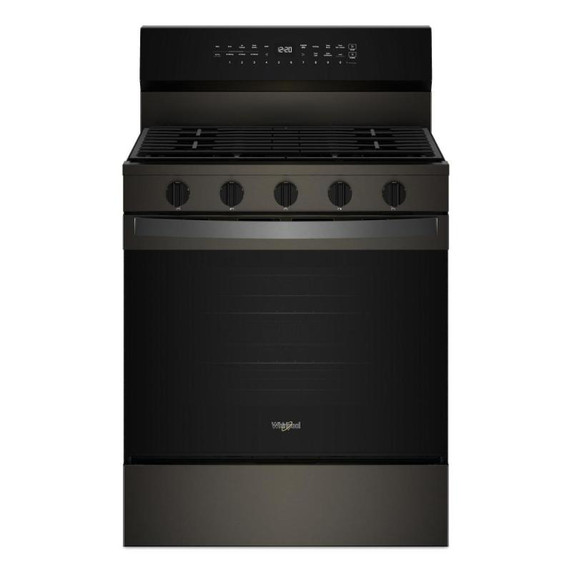 Whirlpool® Cuisinière au gaz intelligente de 30 pouces avec technologie de cuisson à air, auto-nettoyage/netoyage à la vapeur, préchauffage rapide avec capacité de 5.3 pi cu WFGS7530RV