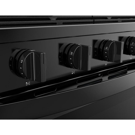 Whirlpool® Cuisinière au gaz intelligente de 30 pouces avec technologie de cuisson à air, auto-nettoyage/netoyage à la vapeur, préchauffage rapide avec capacité de 5.3 pi cu WFGS7530RB
