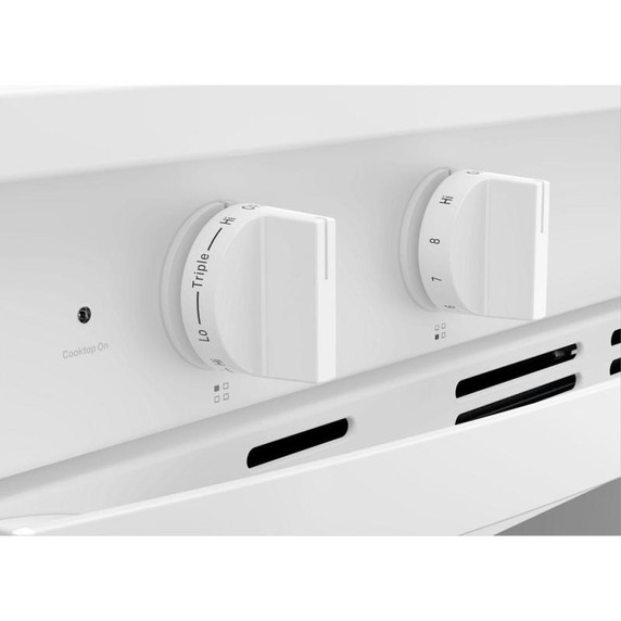 Whirlpool® Cuisinière électrique intelligente de 30 pouces avec technologie de cuisson à air, revêtement WipeClean™, auto-nettoyage/netoyage à la vapeur, préchauffage à grande vitesse et capacité de 5.3 pi cu YWFES7530RW