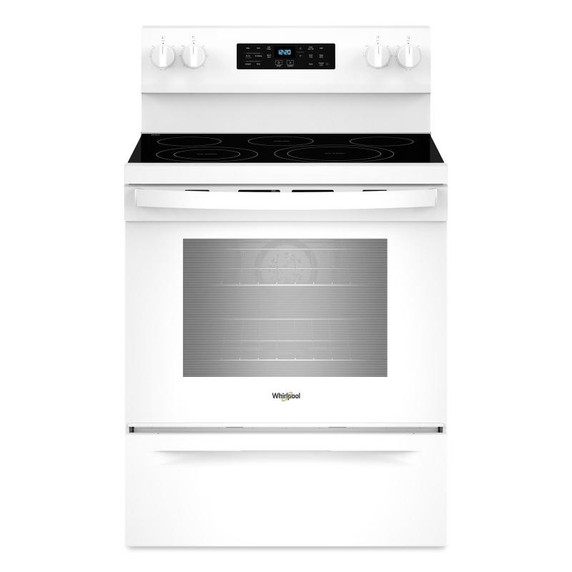 Whirlpool® Cuisinière électrique Energy Star avec cuisson à air, friture à air sans préchauffage et nettoyage automatique - 30 po YWFES5030RW