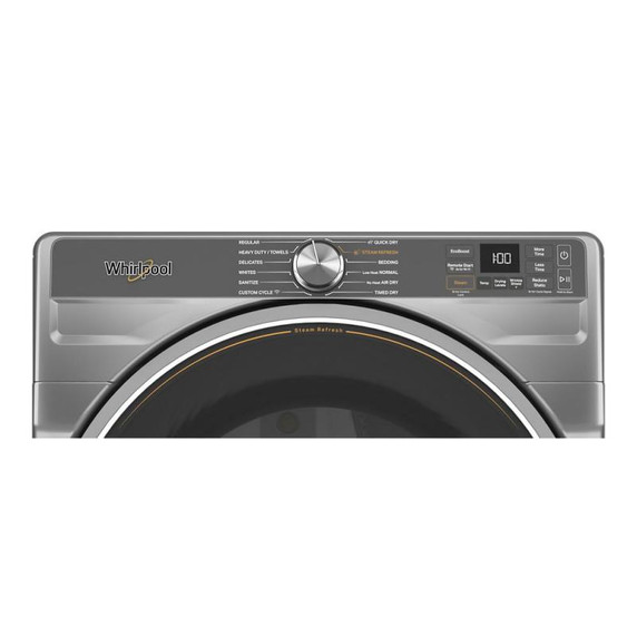 Whirlpool® Sécheuse intelligente au gaz certifiée ENERGY STAR® avec options à vapeur de 7,4 pi cu WGD6720RR