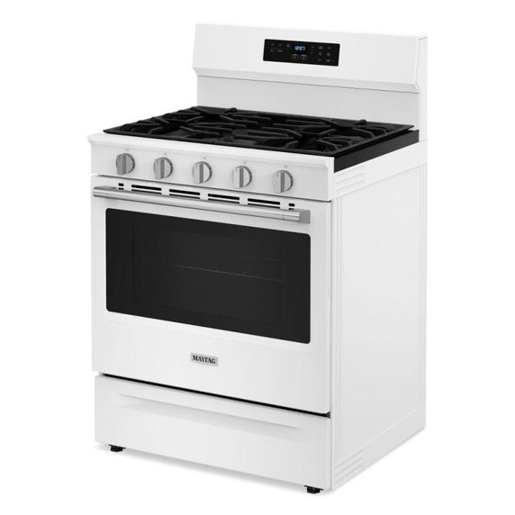 Maytag® Cuisinière au gaz à convection avec friture et cuisson à air sans préchauffage - 30 po - 5 pi cu MFGS6030RW
