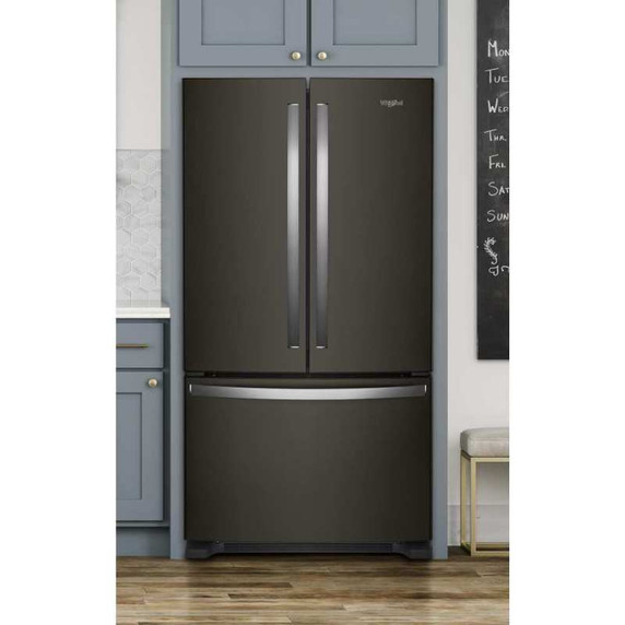 Whirlpool® Réfrigérateur à portes françaises, profondeur de comptoir et congélateur inférieur - 36po - 20picu WRFC2036RV