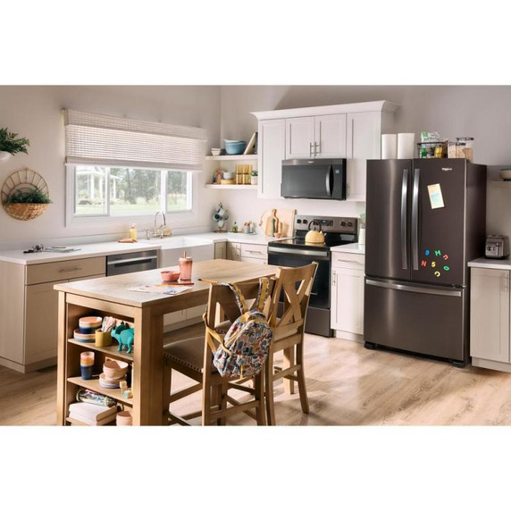 Whirlpool® Réfrigérateur à portes françaises, profondeur de comptoir et congélateur inférieur - 36po - 20picu WRFC2036RV