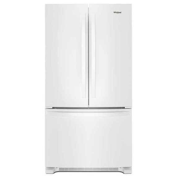 Whirlpool® Réfrigérateur à portes françaises, pleine profondeur et congélateur inférieur - 36po - 25picu WRFF3036RW