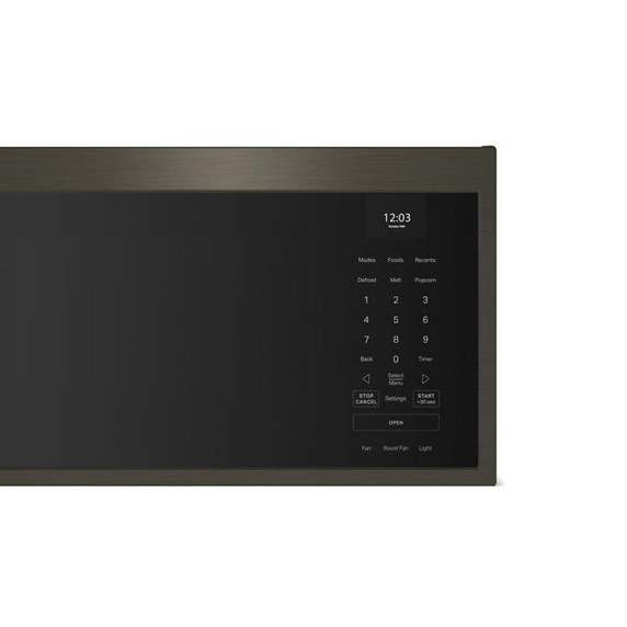 Kitchenaid® Four à micro-ondes à hotte intégrée à profil bas intelligent avec ventilateur double YKMML550RBS