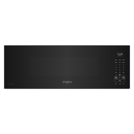 Whirlpool® Four à micro-ondes intelligent à hotte intégrée et profil bas de 1,1 pi cu avec ventilation de 450 pi³/min à 4 vitesses YWMML5530RB