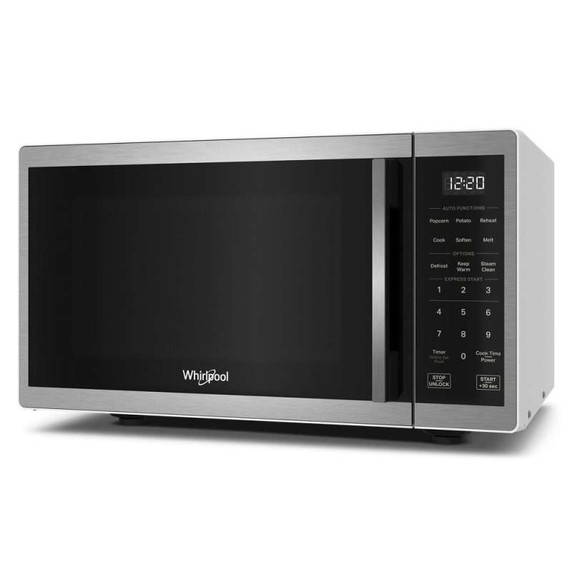 Whirlpool® Four à micro-ondes de comptoir avec nettoyage à la vapeur de 900 watts - 0.9 pi cu WMCS3019RS