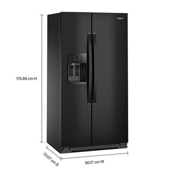 Whirlpool® Réfrigérateur côte à côte à profondeur de comptoir avec système de refroidissement TruCool™ - 36 pi cu WRSC5536RB