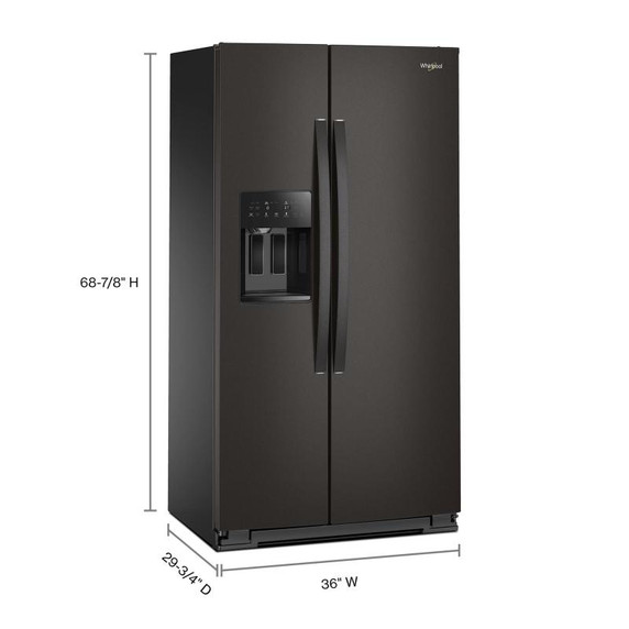 Whirlpool® Réfrigérateur côte à côte à profondeur de comptoir avec système de refroidissement TruCool™ - 36 pi cu WRSC5536RV