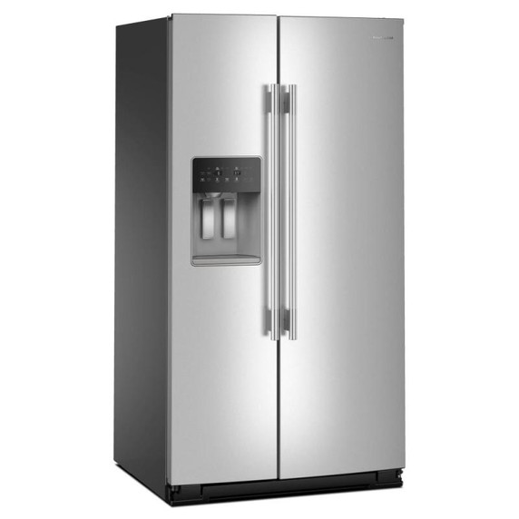 Kitchenaid® Réfrigérateur côte à côte avec distributeur d’eau et de glaçons extérieur et fini PrintShield™ - 28.7 pi cu KRSF536RPS