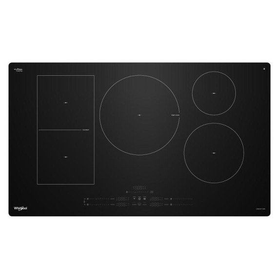 Whirlpool® Table de cuisson à induction intelligente avec technologie Temp Cook™ et revêtement WipeClean™ - 36 po WCIT7536SB