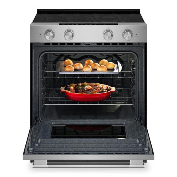 Kitchenaid® Cuisinière électrique coulissante intelligente avec modes de cuisson à convection - 5,3 pi cu YKSES330SPS