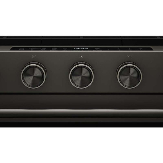 Kitchenaid® Cuisinière au gaz coulissante intelligente avec modes de cuisson à convection et brûleur 2 en 1 - 5 pi cu KSGS530SBE