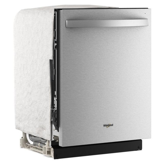 Lave-vaisselle Whirlpool® de 24 pouces avec fonction de lavage à couverture totale et séchage automatique à l'air libre, en acier inoxydable résistant aux traces de doigts WDTS8024SZ