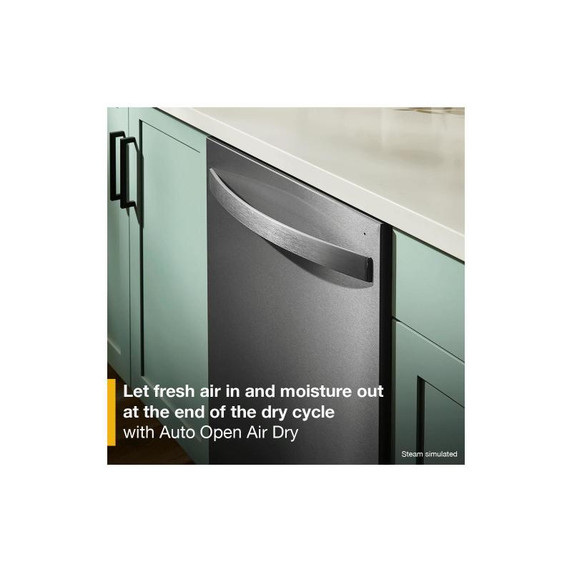 Lave-vaisselle Whirlpool® de 24 pouces avec fonction de lavage à couverture totale et séchage automatique à l'air libre, en acier inoxydable résistant aux traces de doigts WDTS8024SZ