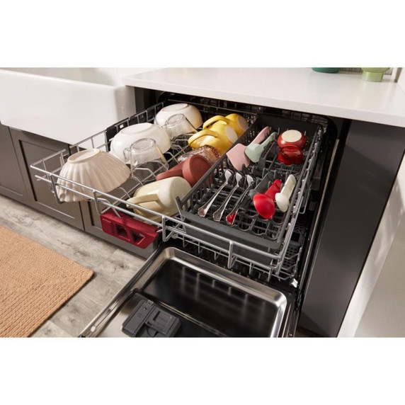 Kitchenaid® Lave-vaisselle à troisième panier avec plus de 40 jets de lavage à couverture totale - 41 dBA KDTS324SBE