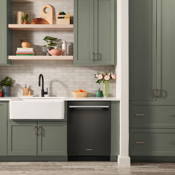 Kitchenaid® Lave-vaisselle à troisième panier avec Max Jets™ à 360° et système de séchage avancé ProDry™ - 44 dBA KDTS624SBE