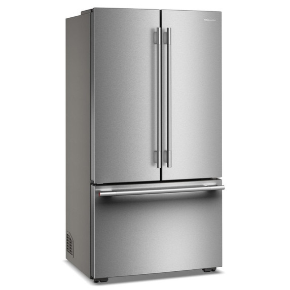 Kitchenaid® Réfrigérateur à portes françaises et profondeur de comptoir avec distributeur intérieur - 24 pi cu et 26 po KRFC236SPS