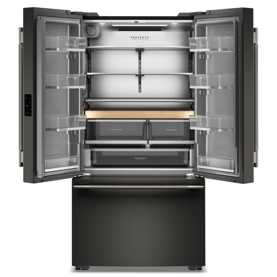 Kitchenaid® Réfrigérateur à portes françaises et profondeur de comptoir avec distributeur intérieur - 24 pi cu et 26 po KRFC236SBE