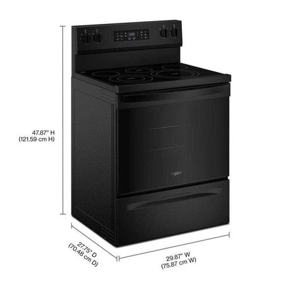 Whirlpool® Cuisinière électrique avec technologie de cuisson à air - 30 po YWFES5730SB