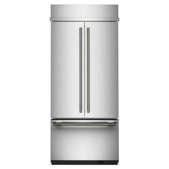 Kitchenaid® Réfrigérateur à portes françaises et congélateur inférieur - 36 po - 20.8 pi cu KBFN536SPS