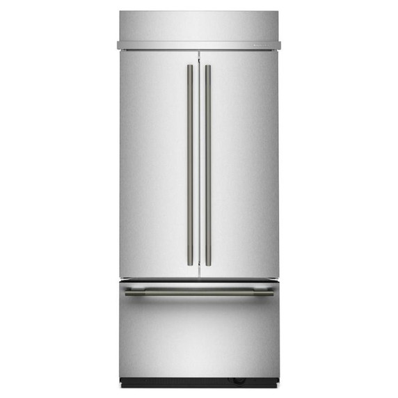 Kitchenaid® Réfrigérateur à portes françaises et congélateur inférieur - 36 po - 20.8 pi cu KBFN536SPS