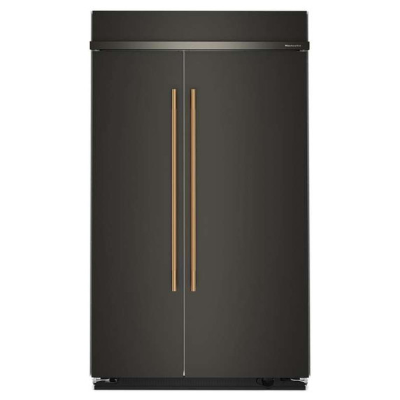 Kitchenaid® Réfrigérateur côte à côte encastré avec intérieur platine - 48 po - 30 pi cu KBSN748SBE