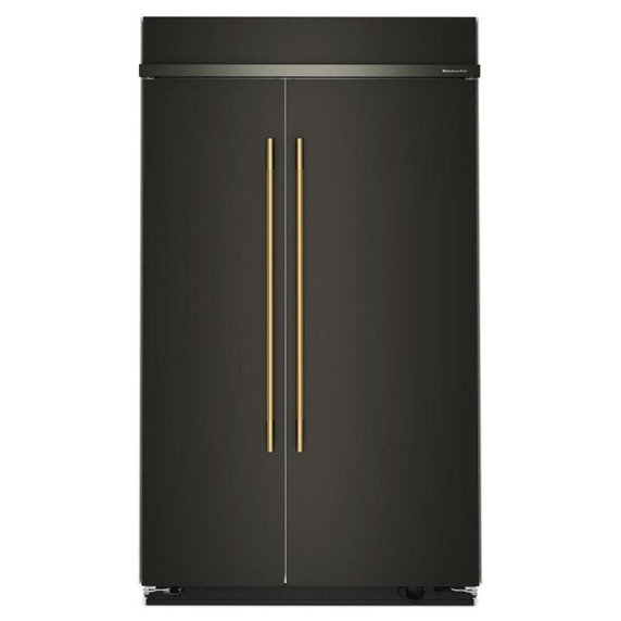 Kitchenaid® Réfrigérateur côte à côte encastré avec intérieur platine - 48 po - 30 pi cu KBSN748SBE