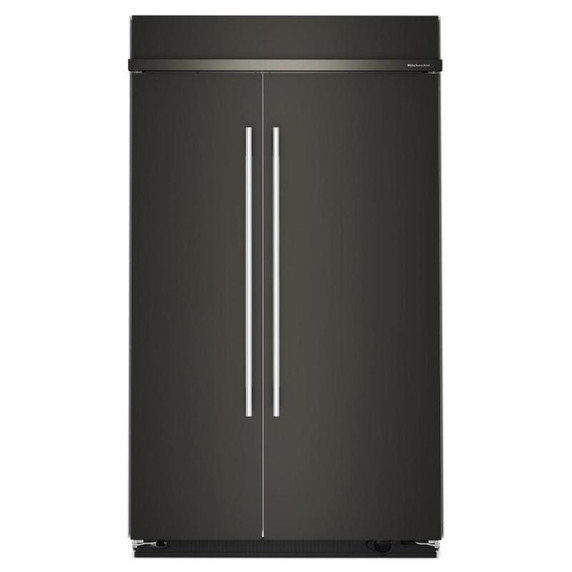 Kitchenaid® Réfrigérateur côte à côte encastré avec intérieur platine - 48 po - 30 pi cu KBSN748SBE