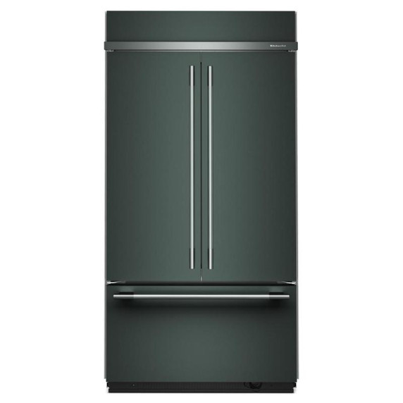 Kitchenaid® Réfrigérateur à portes françaises et congélateur inférieur avec intérieur platine - 42 po - 24.2 pi cu KBFN542SJP