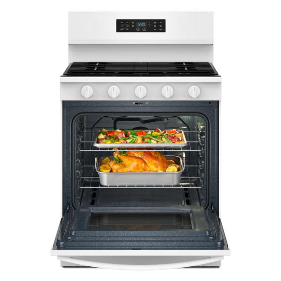Whirlpool® Cuisinière au gaz avec technologie de cuisson à air - 30 po WFGS5730SW