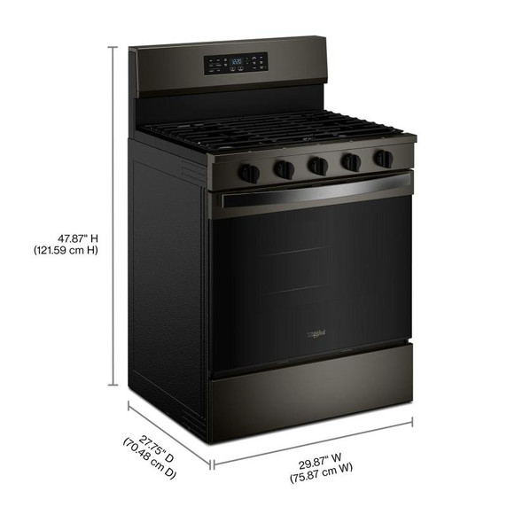 Whirlpool® Cuisinière au gaz avec technologie de cuisson à air - 30 po WFGS5730SV