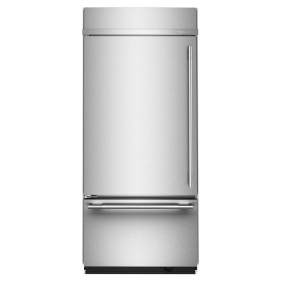 Kitchenaid® Réfrigérateur encastré à congélateur inférieur avec intérieur platine - 36 po - 20.8 pi cu KBBL336SPS