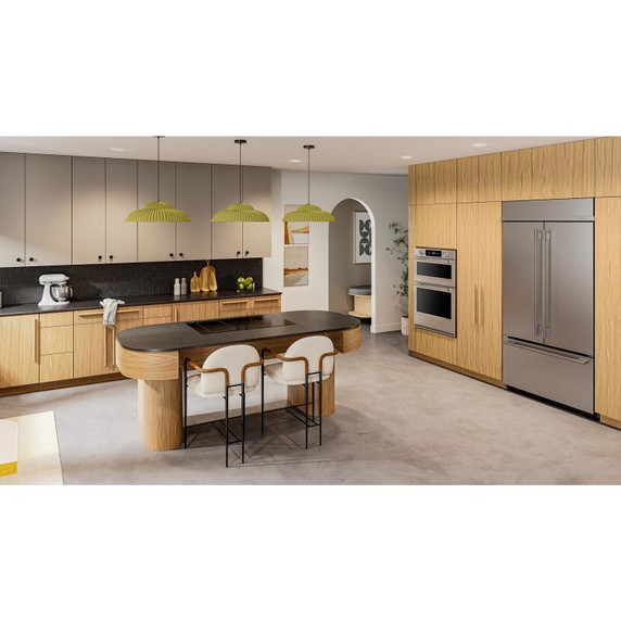 Kitchenaid® Réfrigérateur à portes françaises et congélateur inférieur avec intérieur platine - 42 po - 24.2 pi cu KBFN542SPS