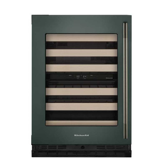 Kitchenaid® Cellier sous le comptoir avec porte-bouteilles à devant en bois à pleine extension - 24 po KUWL524SJP