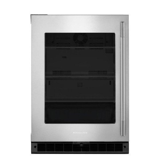 Kitchenaid® Réfrigérateur sous le comptoir avec porte en verre - 24 po KURL324SSB