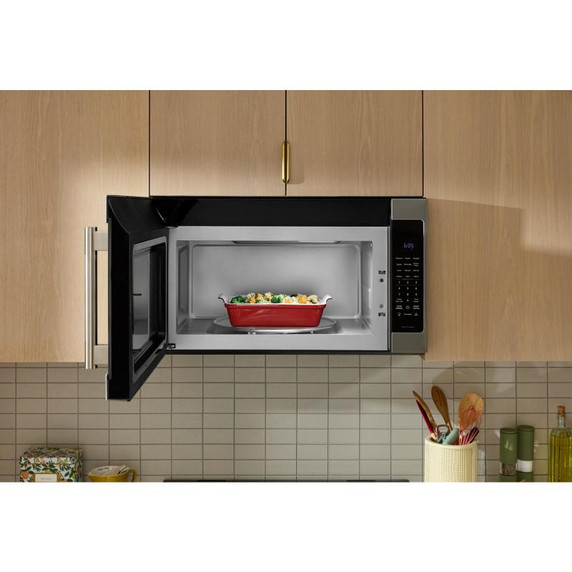 Four à micro-ondes à hotte intégrée KitchenAid® avec poignée - 2.1 pi cu YKMMS330SPS