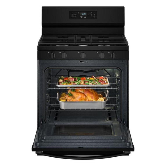 Whirlpool® Cuisinière au gaz avec technologie de cuisson à air et nettoyage à la vapeur- 30 po WFGS4530SB