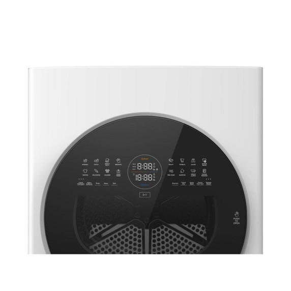 Whirlpool® Tour de lavage compacte certifiée ENERGY STAR® à pompe de chaleur de 24 po avec laveuse de 3,2 pi cu C.E.I. et sécheuse électrique de 4,3 pi cu YWFH5424SW