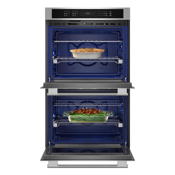 Kitchenaid® Four mural double électrique avec mode de friture à air sans préchauffage avec fini PrintShield™ - 30 po KOED530SPS