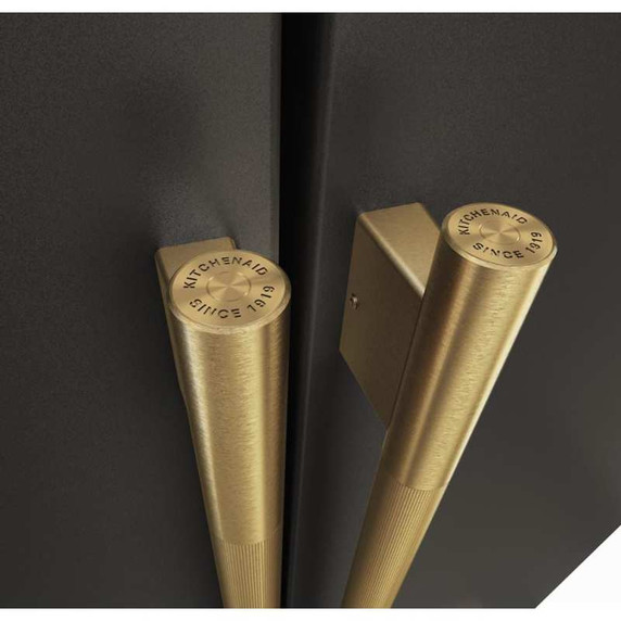 Trousse d'accessoires de personnalisation (poignées) couleur laiton pour réfrigérateur à portes françaises KitchenAid® W11777159