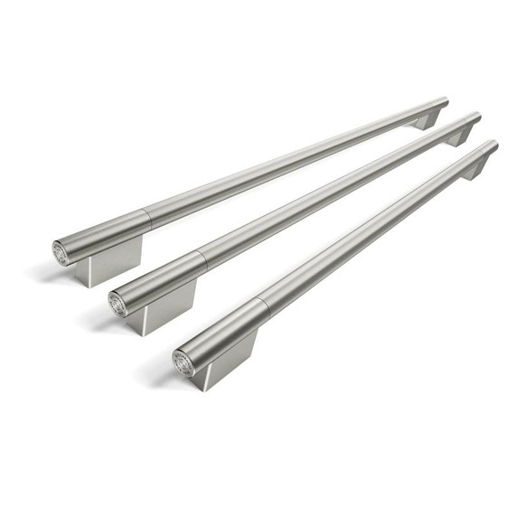 Trousse d'accessoires de personnalisation (poignées) couleur acier inoxydable pour réfrigérateur encastré à portes françaises KitchenAid® de 42 po W11777173 Trousse d'accessoires de personnalisation (poignées) couleur acier inoxydable pour réfrigérateur encastré à portes françaises KitchenAid® de 42 po W11777173