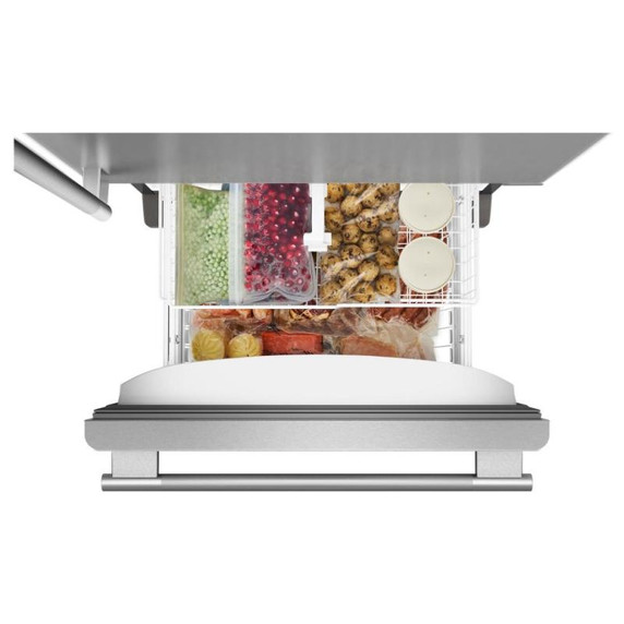 Kitchenaid® Réfrigérateur à congélateur inférieur et profondeur standard avec porte à charnière à droite de 19 pi cu - 30 po KRBR130SPS